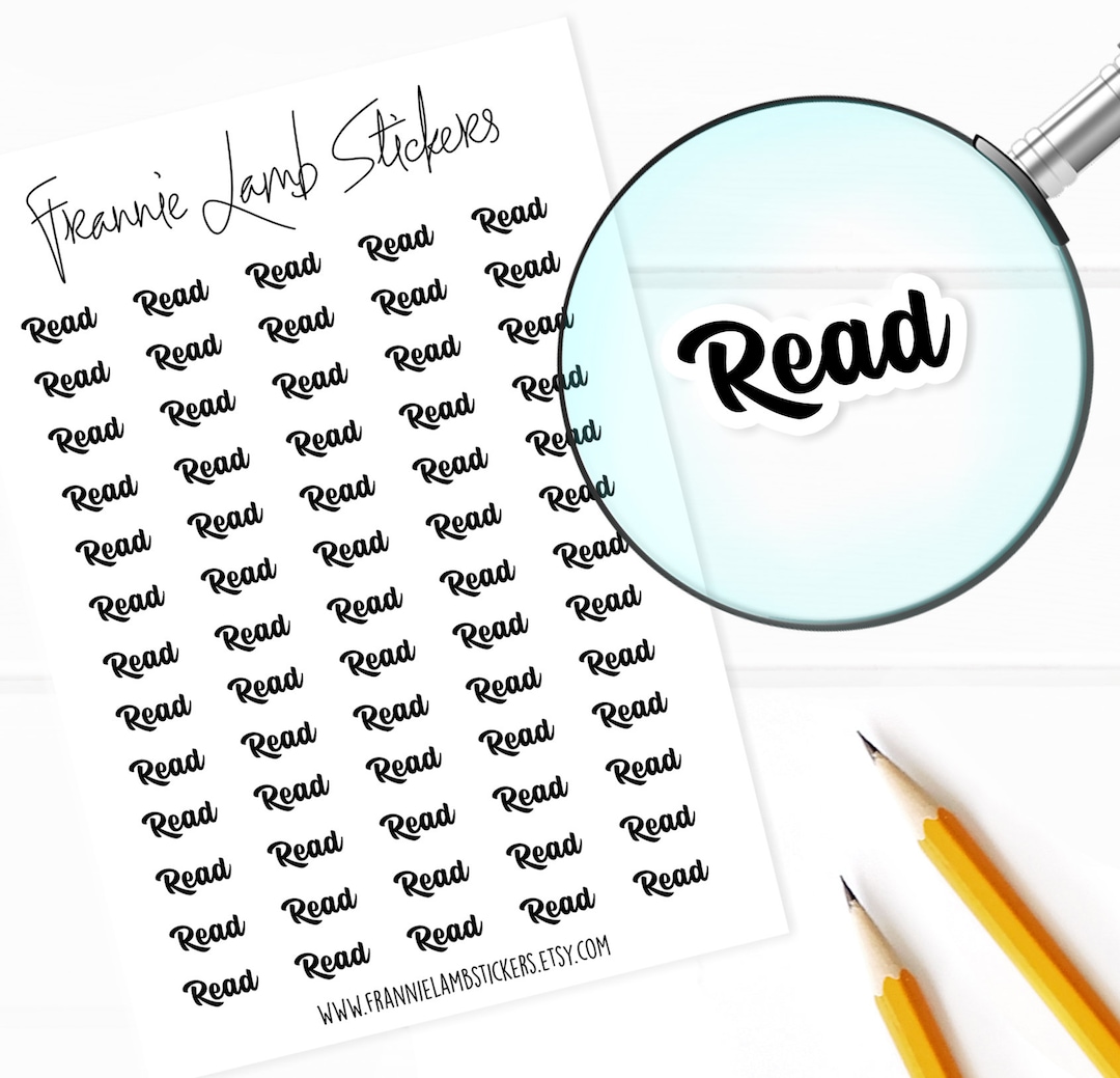 Read Stickers, 65 Labels for Planners, Calendars and More, Color and ...