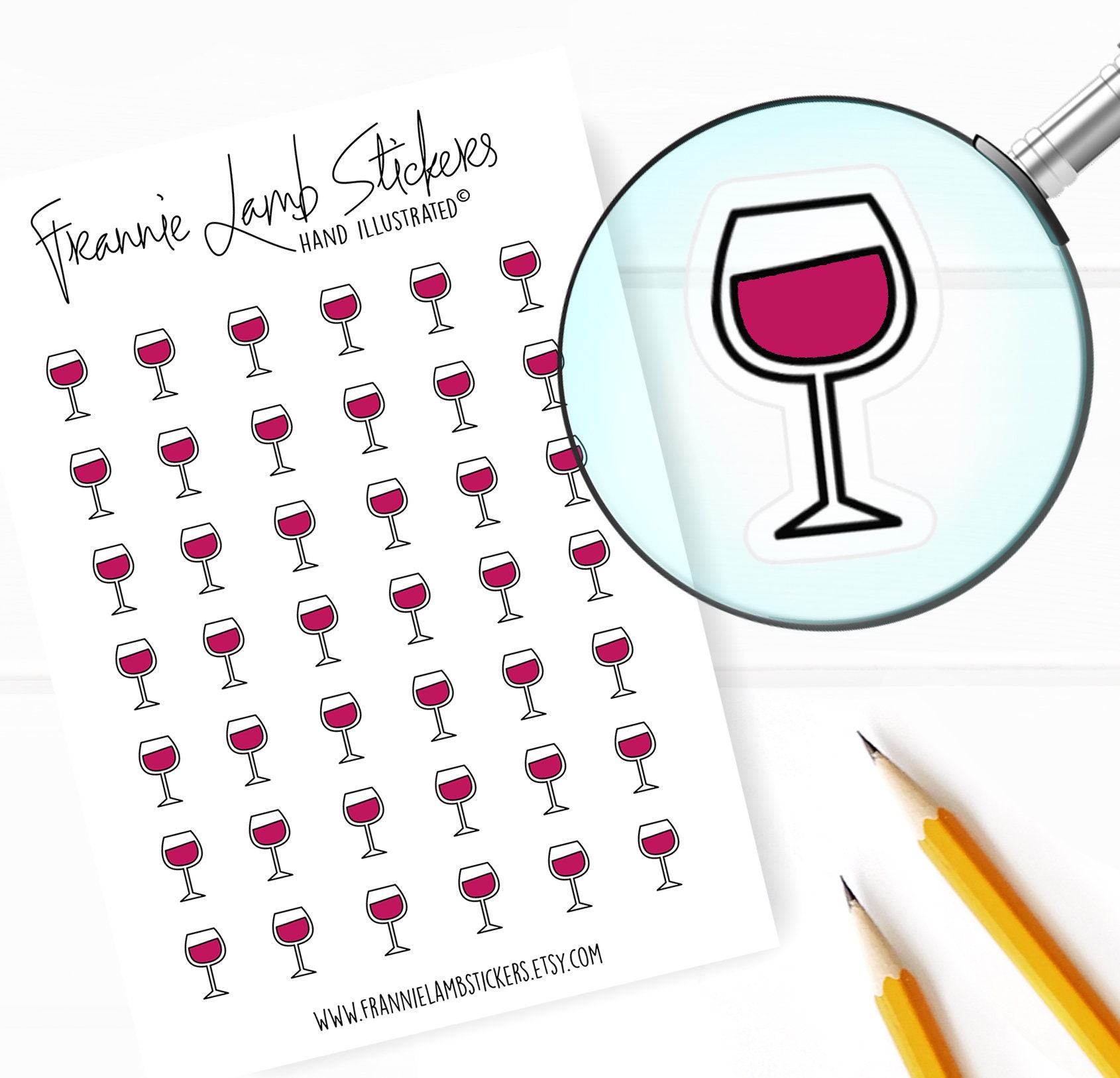 42 Tiny and Clear Red Wine Stickers Drink and Wine Stickers Etsy