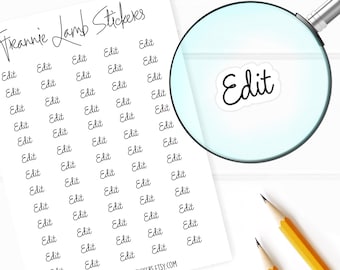 Edite pegatinas del planificador, 65 etiquetas para planificadores, calendarios y más, opciones de color y papel disponibles