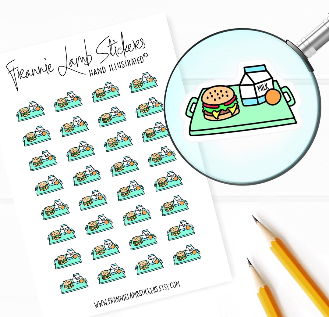 Buy Lunch Stickers 1/2 Each, School Planner Stickers, School Stickers