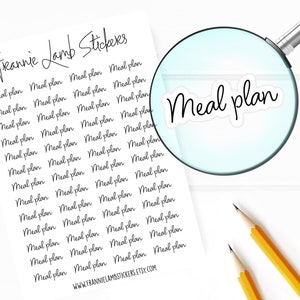 Maaltijdplannerstickers, 52 etiketten voor planners, kalenders en meer, kleur- en papieropties beschikbaar