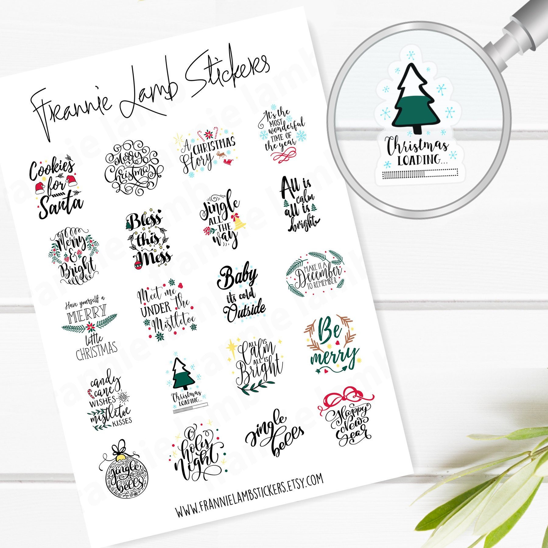 Cranberry Stickers 1/2 Each, Seasonal Planner Stickers, Holiday