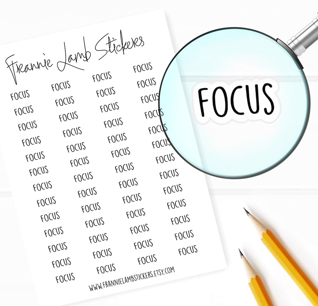 Focus Inkjet Sticker Focus Planner Stickers, 52 Labels for Planners, Calendars and More ...