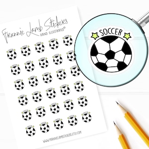 Autocollants de football (1/2 po. chacun), autocollants d'agenda sportif, autocollants d'entraînement de football et de rappel de match pour calendriers, agendas, travaux manuels et plus