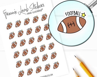 Football Stickers (1/2&quot; each), Sports Planner Stickers, Football Practice & Game Stickers for Calendars, Planners, Crafts and more