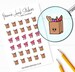 Grocery Shopping Stickers (1/2' each), Planner Stickers, Grocery Day Stickers for Calendars, Planners and more 