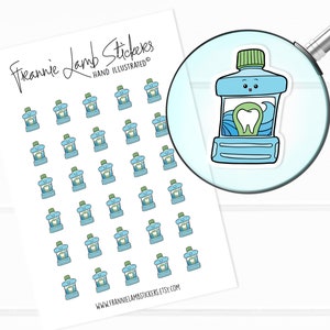 Mondwaterstickers (elk 1/2"), tand- en tandstickers voor kalenders, planners, plakboeken, handwerk en meer