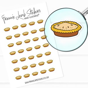 Adesivos de torta (1/2 "cada), adesivos sazonais e de cozimento perfeitos para calendários, planejadores, álbuns de recortes, artesanato e muito mais