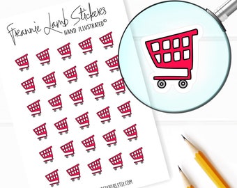 Target Shopping Stickers (1/2" each), Planner Stickers, Grocery Shopping Stickers for Calendars, Planners, Crafts, and more