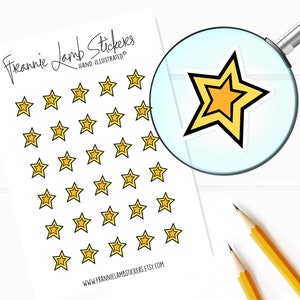 Adesivos de estrelas (1/2" cada), adesivos de planejador de estrelas, adesivos escolares para calendários, planejadores e muito mais