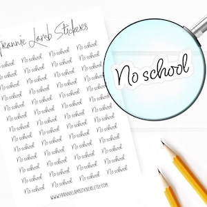 Geen stickers voor schoolplanners, 52 labels voor planners, kalenders en meer, kleur- en papieropties beschikbaar