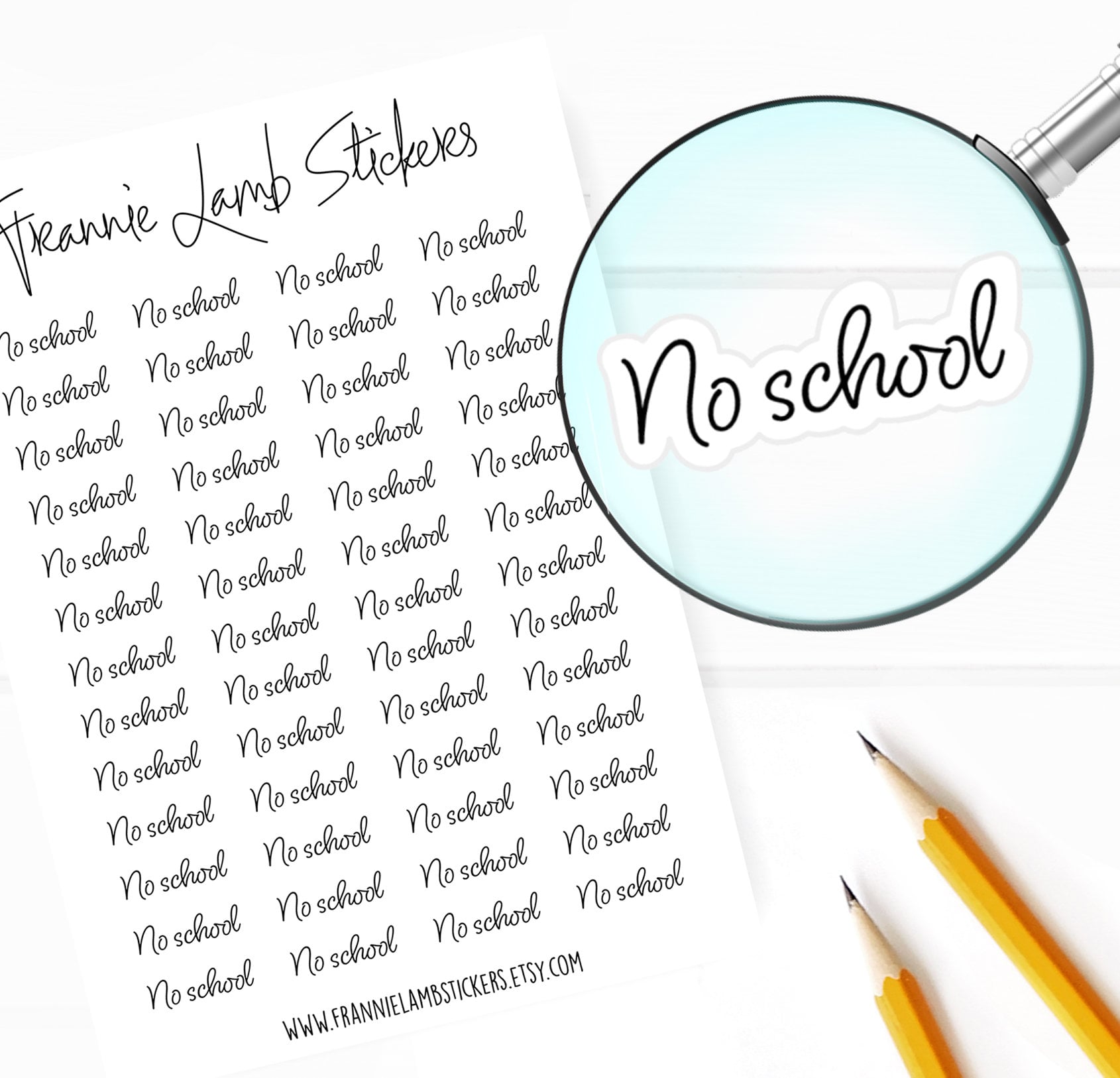 No School Planner Stickers 52 Labels for Planners Calendars - Etsy