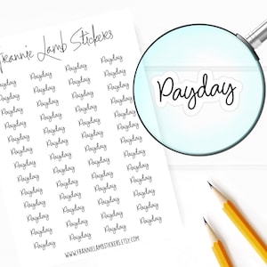 Naklejki na planer Payday, 52 etykiety do planerów, kalendarzy i innych, dostępne w różnych kolorach i kolorach