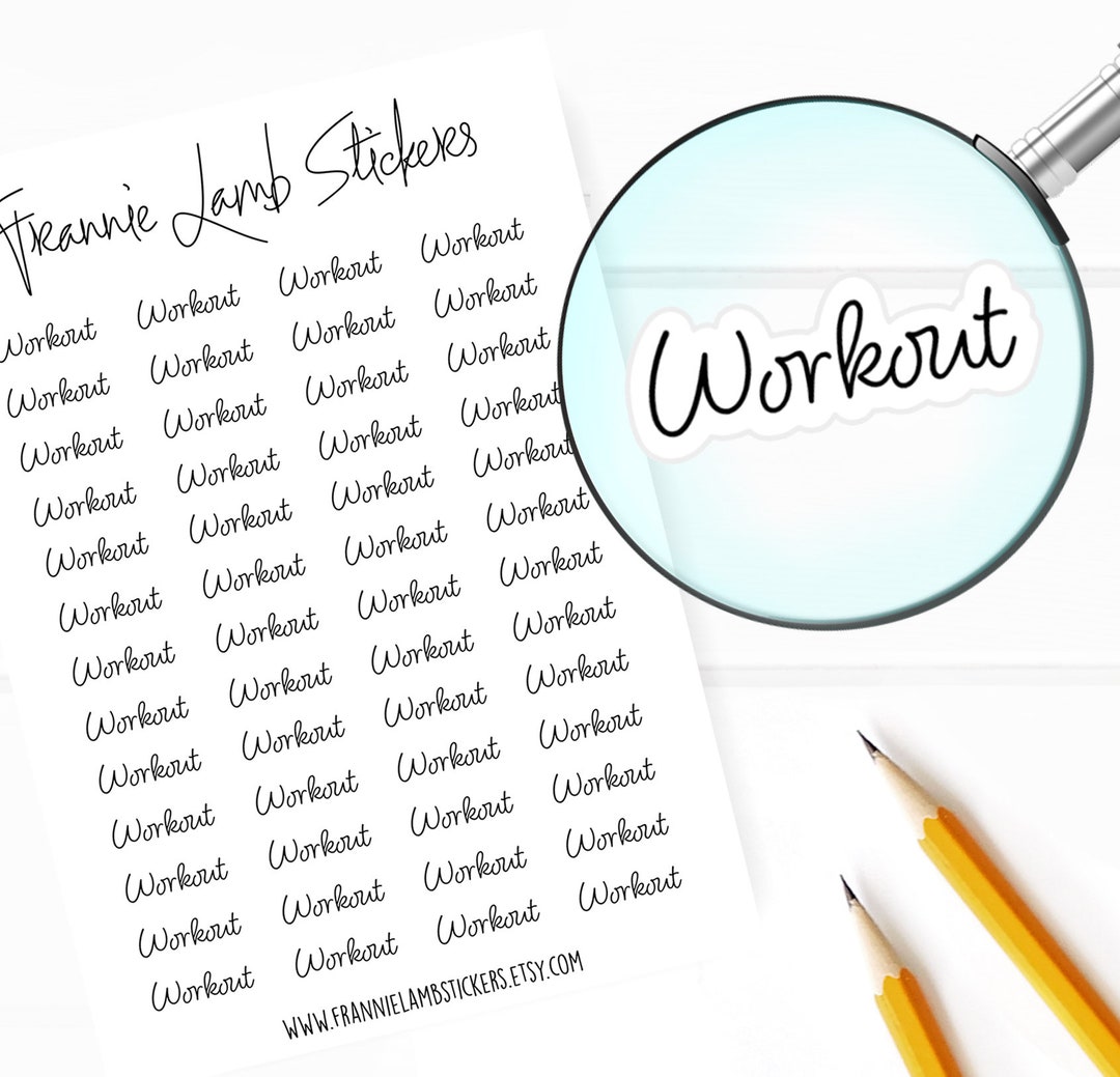 Workout Planner Stickers, 52 Labels for Planners, Calendars and More ...