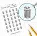 Trash Day Stickers (1/2' each), Planner Stickers, Chore Stickers for Calendars, Planners and more 