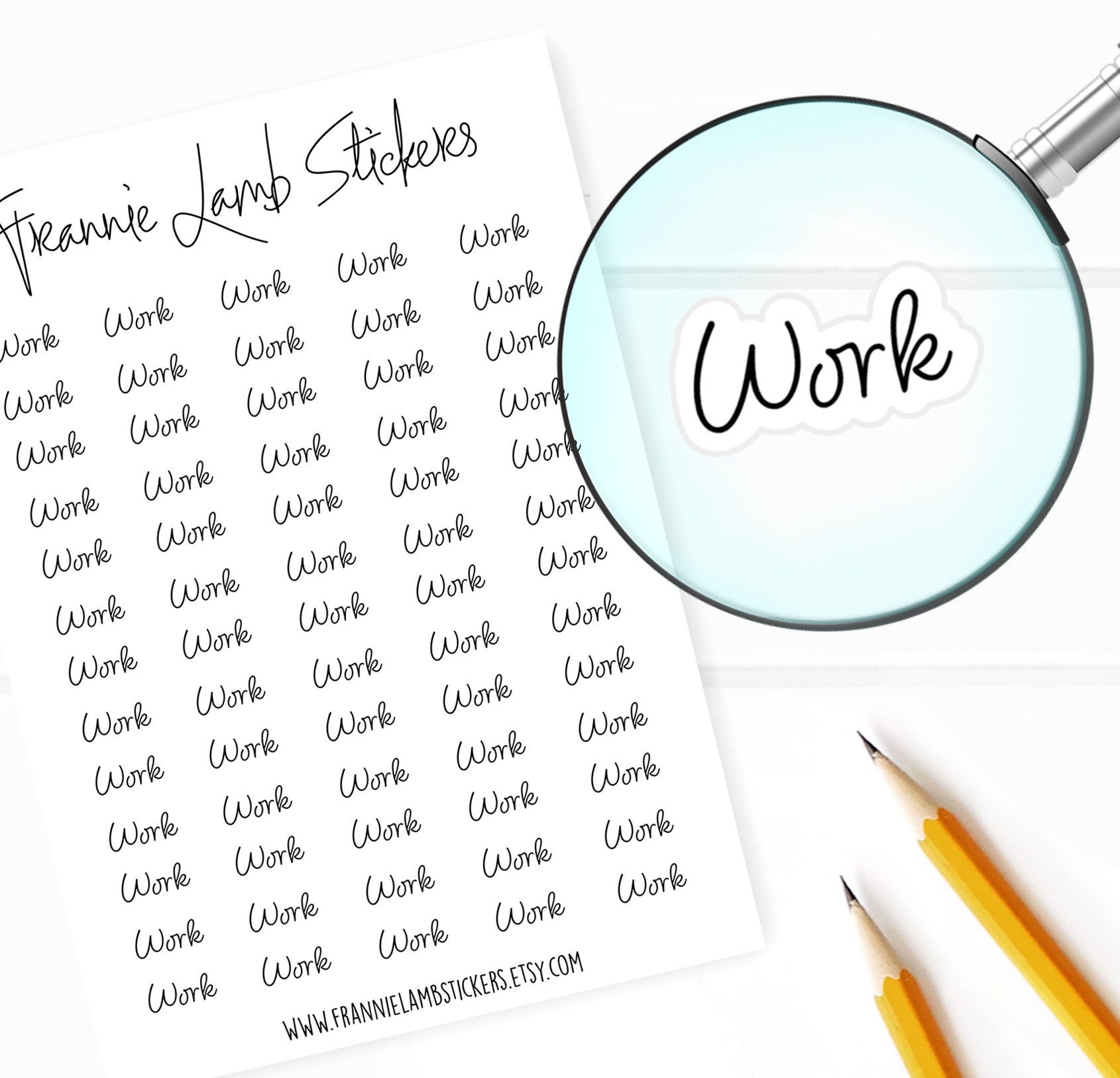 Work Planner Stickers, 52 Labels for Planners, Calendars and More ...