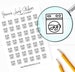 42 Clear Planner Stickers (1/2' each), Laundry Planner Stickers, Chore and Washing Machine Stickers for Calendars, Planners and more 