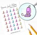 Vacuum Stickers (1/2' each), Cleaning and Chore Stickers for Calendars, Planners and more 