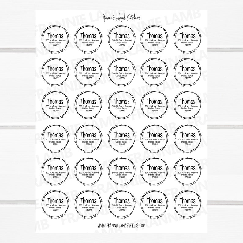 Clear Address Labels Personalized Labels 1.5 Round Etsy