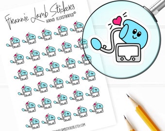 Bloeddrukstickers (elk 1/2"), beschrijfbare bloeddrukmeterstickers voor kalenders, planners, plakboeken, handwerk en meer