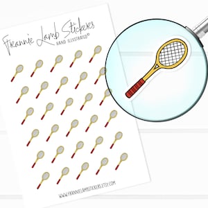 Pegatinas de raqueta (1/2" cada una), pegatinas de planificador deportivo, pegatinas para calendarios, planificadores, álbumes de recortes, manualidades y más