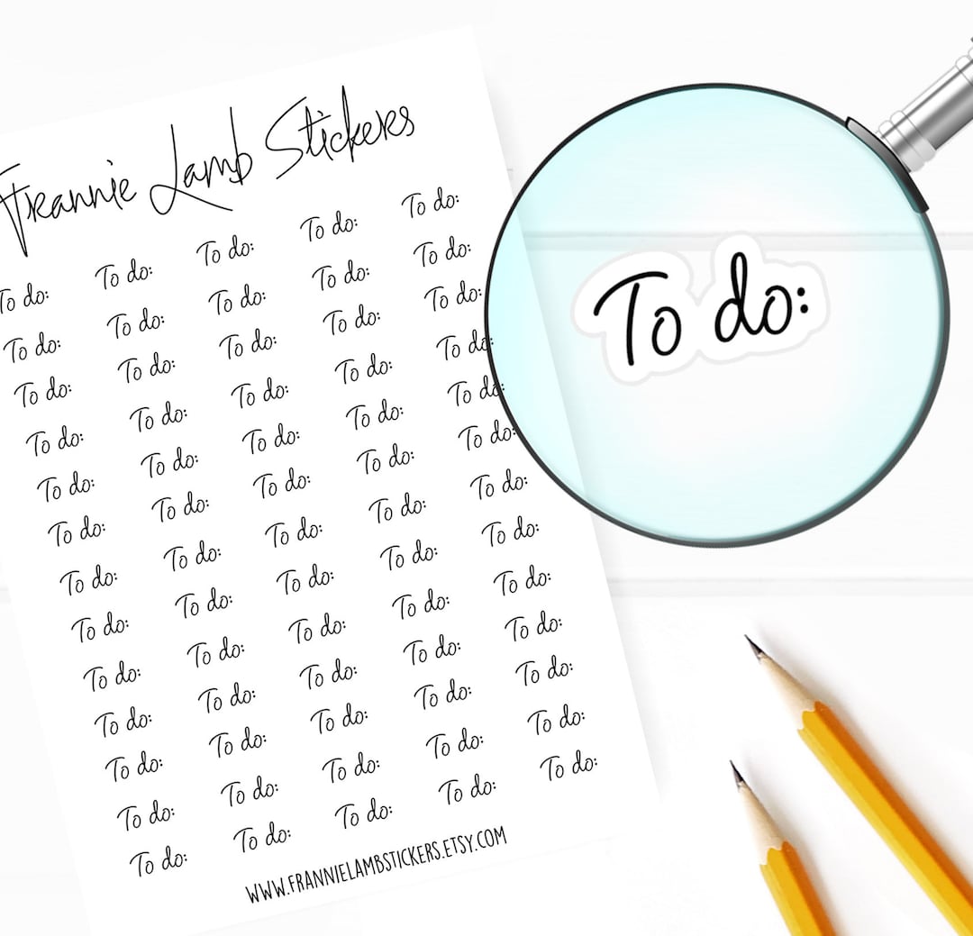 To Do Planner Stickers, 52 Labels for Planners, Calendars and More ...