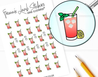 Passion Tea-klistermärken (1,25 cm styck), Planner-klistermärken med dryck, mat- och dryckeklistermärken för kalendrar, planerare, klippböcker, pyssel och mer