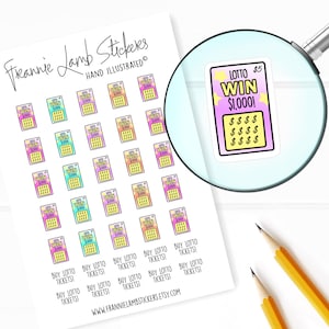 Kup naklejki Lotto (1/2" każda), dekoracyjne naklejki do planerów, zdrapki do kalendarzy, planerów, albumów, artykułów do rękodzieła i nie tylko