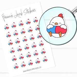 Niedliche Küken Aufkleber (je 1,2 cm), Planer Sticker, niedliche Character Sticker für Kalender, Scrapbook, zum Basteln, etc.