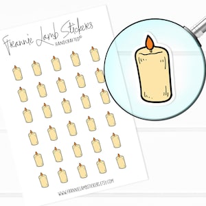 Adesivos para velas (1/2" cada), adesivos decorativos para planejadores, adesivos escolares para calendários, planejadores, álbuns de recortes, artesanatos e muito mais