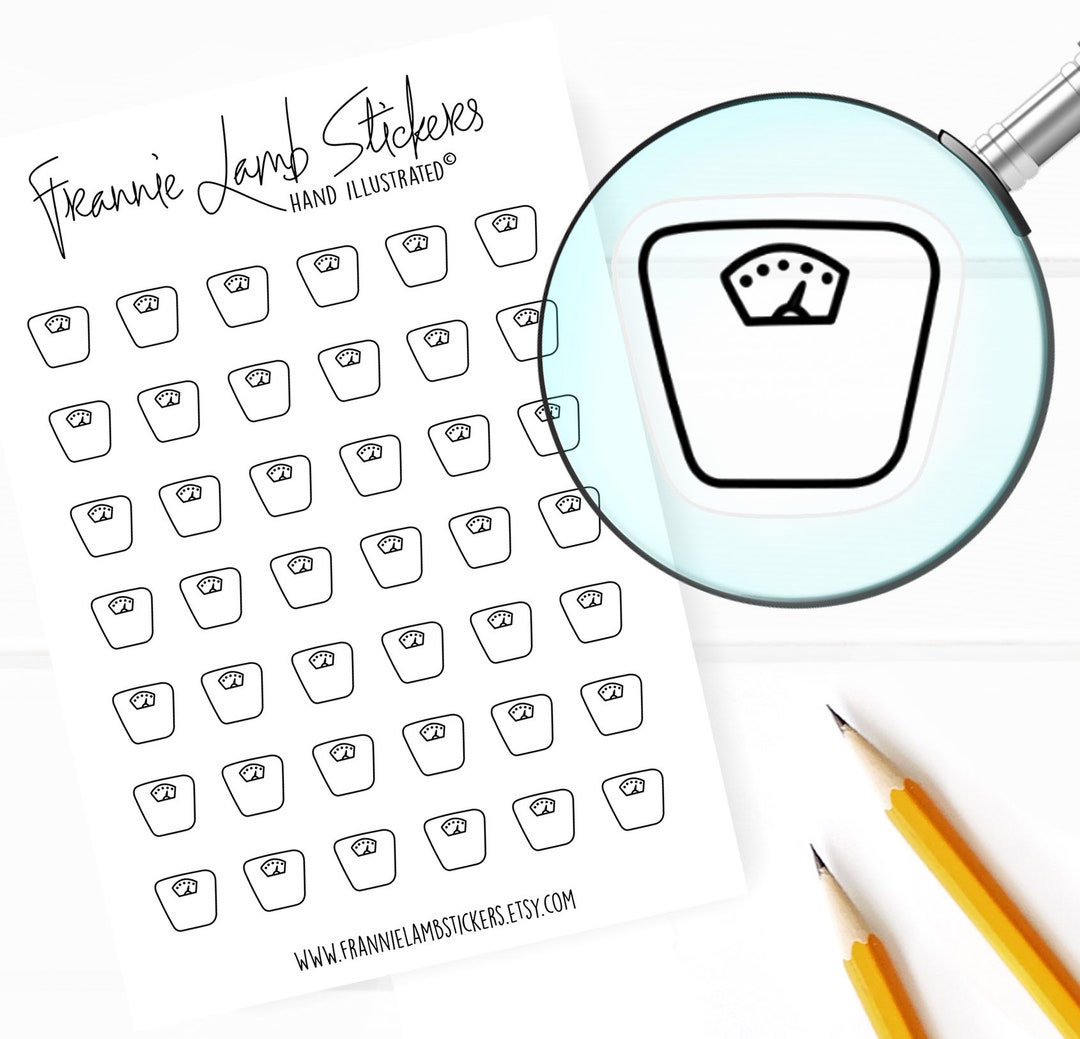 Scale Transparent Sticker 42 Clear Planner Stickers (1/2