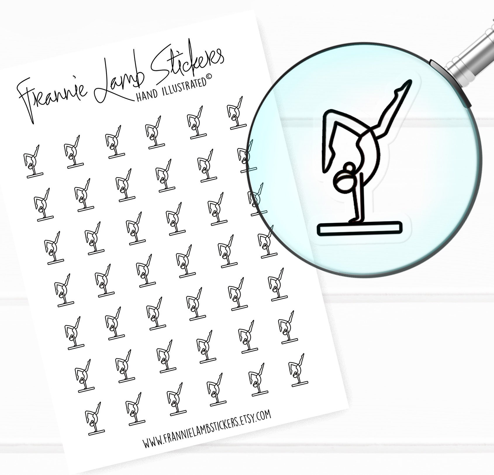 Gymnastics Pink Street Sign Decal Sticker - 8x3 Inch Vinyl For Walls & Windows