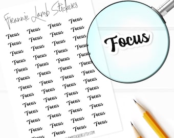 Focus Stickers, 52 Labels for Planners, Calendars and More, Color and Paper Options Available