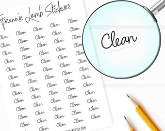 Clean Planner Stickers, 52 Labels for Planners, Calendars and More, Color and Paper Options Available