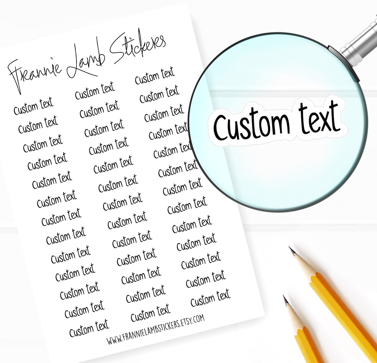 Custom Word Stickers Custom Text Personalized Labels for Etsy