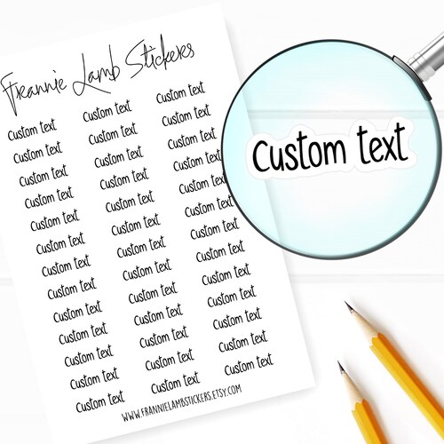 Custom Word Stickers Custom Text Personalized Labels for - Etsy