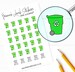Recycling Stickers (1/2' each), Planner Stickers, Bill and Chore Stickers for Calendars, Planners and more 