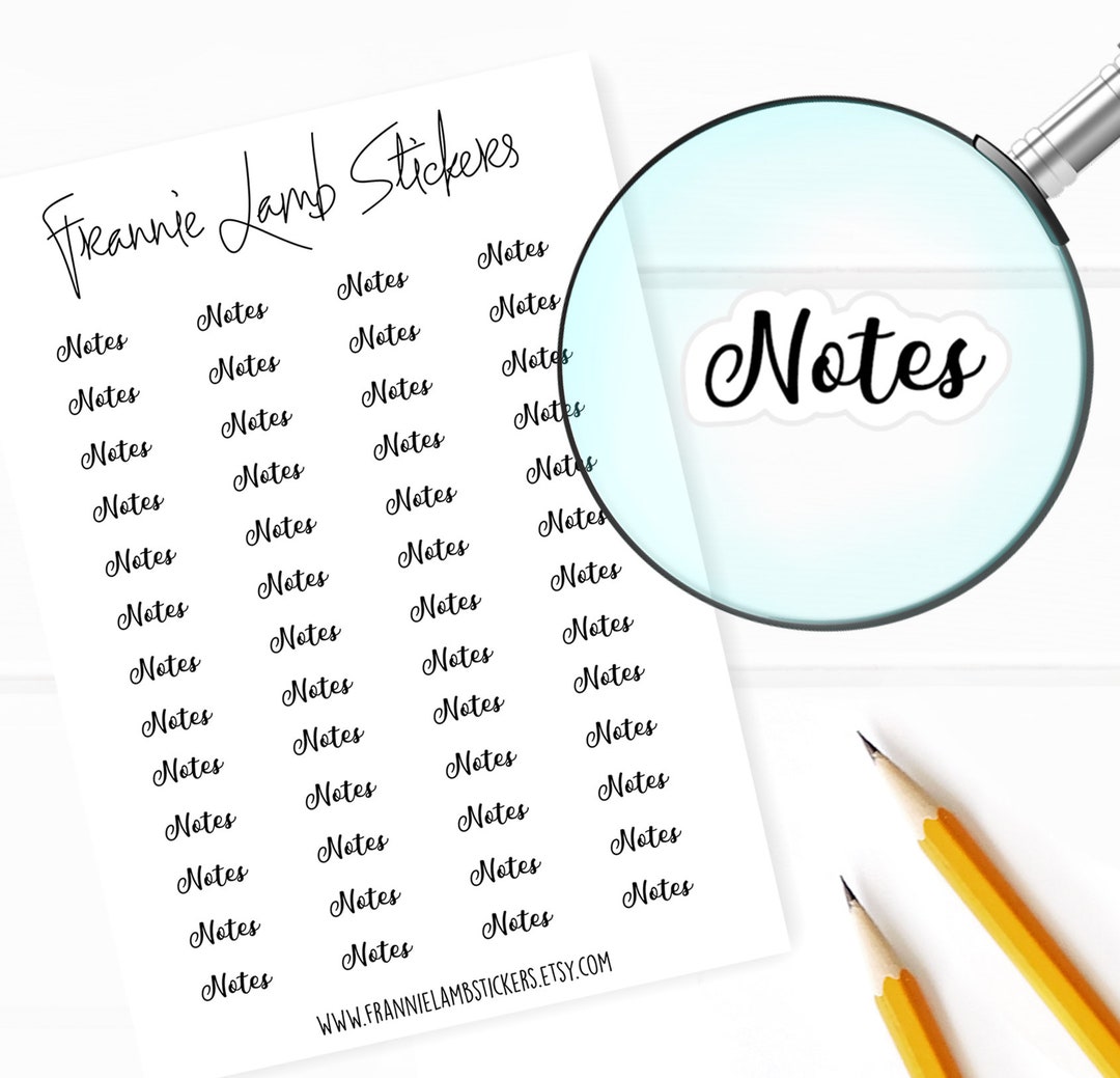 Stickers Notes Labels Notes Planner Stickers, 52 Labels for Planners, Calendars and More ...
