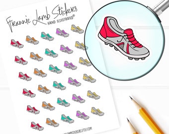 Tennis Shoes Stickers (1/2" each), Sports Planner Stickers, Sports Stickers, Calendar Stickers for Calendars, Planners and more