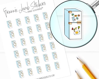 Pegatinas para refrigerador (1/2" cada una), pegatinas para planificadores de preparación de comidas, pegatinas para planificación de comidas para calendarios, planificadores, álbumes de recortes, manualidades y más