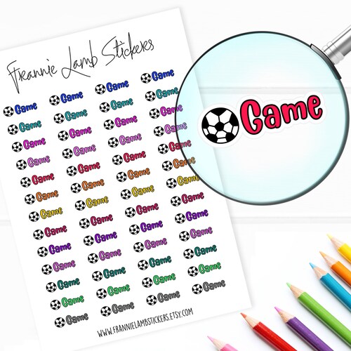 Planner Sticker Soccer Ball Etsy