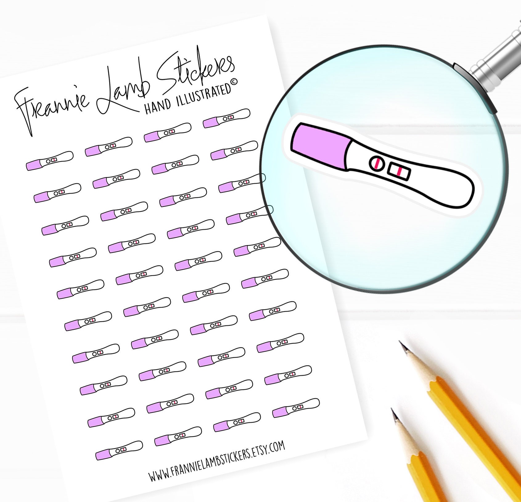 Pregnancy Test Stickers Planner Stickers Calendar Stickers Etsy