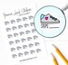 Step Tracker Stickers (1/2' each), Fitness Write-On Stickers for Planners, Calendars and more 
