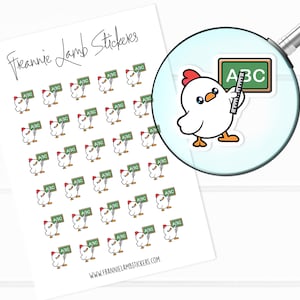 Niedliche Lehrer Schul Aufkleber (1/2 "jeweils), Planer Aufkleber, niedliche Charakter Aufkleber für Kalender, Planer, Sammelalben, Handwerk, etc.