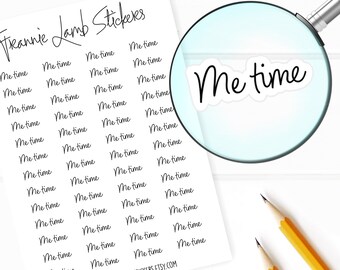 Me Time Planner Stickers, 52 Labels for Planners, Calendars and More, Color and Paper Options Available