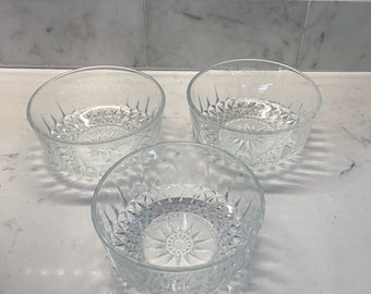 French glass bowls, set of 3