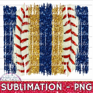 Baseball Brush Stroke, Navy & Gold, Red Baseball Stitches, Background, PNG File, Sublimation Print, Cute Mom PNG, Paint Clipart, Team Design