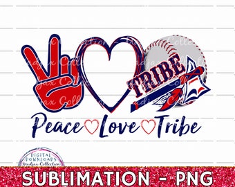 Peace Love Tribe, Baseball Team, Sublimation PNG, Heat Transfer, Baseball Mom, Team Pride, Spirit Shirt, Baseball Games, Instant Download