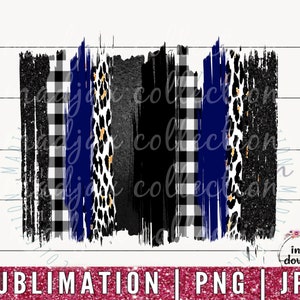 PNG de pincelada azul marinho, preto e branco | Sublimação | Projeto | Xadrez de búfalo | Impressão de chita | Clipart de pincel | Desenho de pintura JPG