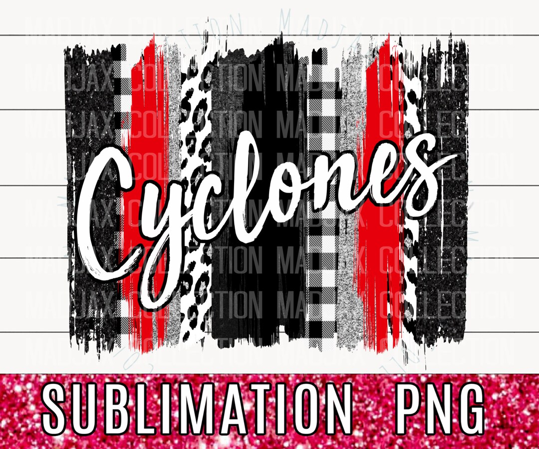 Cyclones rouges, PNG pour sublimation, coup de pinceau léopard ...